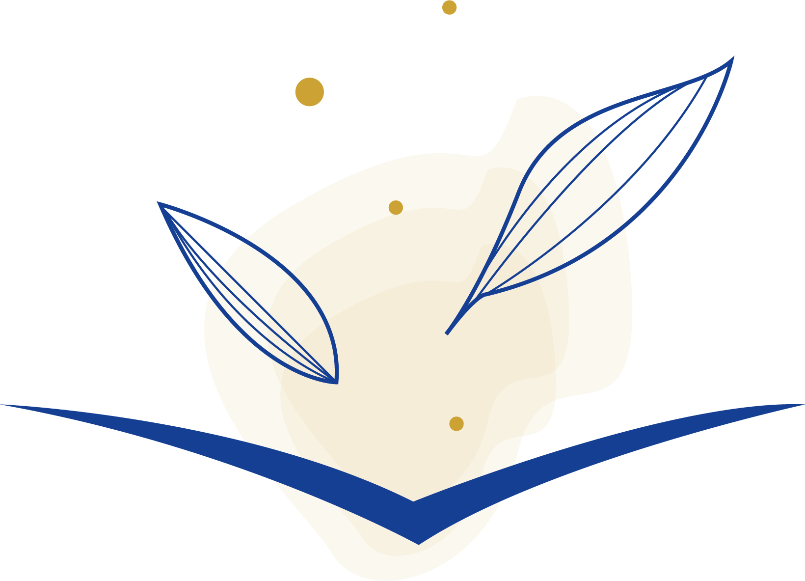 oiseau-points graphisme oiseau feuilles et points